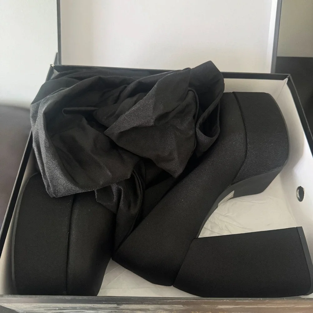 Azalea Wang Heyhey Black Platform‎ Pant Boots 9 Clubwear baddie 90s Goth NIB